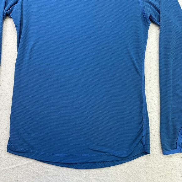 Peak Coldpruf Shirt Womens Medium M Blue Striped Long Sleeve Base Layer - Picture 4 of 12